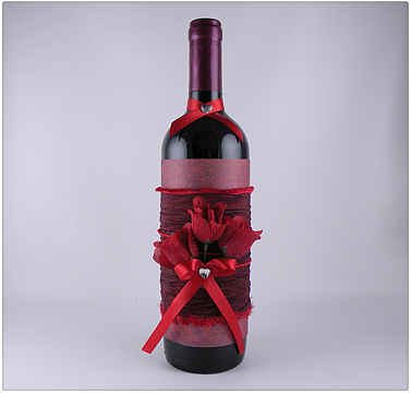 How To Decorate Wine Bottles For A Gift Cool Decorated Wine Bottle Gina Tepper Decorating Inspiration How To Decorate Wine Bottles For A Gift Enchanting Decorated Wine Bottle Gina Tepper Design Decoration
