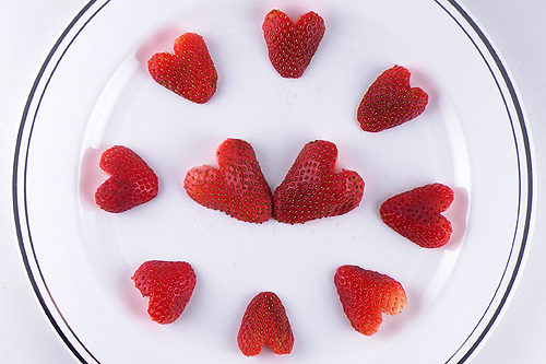 Heart Shaped Strawberries