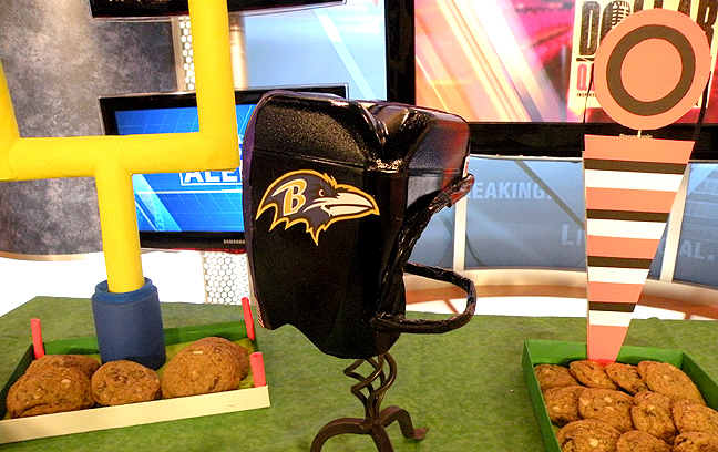 DIY NFL Ravens Milk Jug Football Helmet 