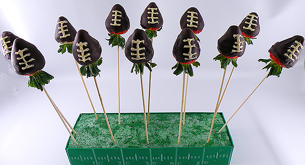 Chocolate Covered Strawberry Footballs Recipe