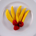 Sliced Mangos Sliced Mangos with Raspberries