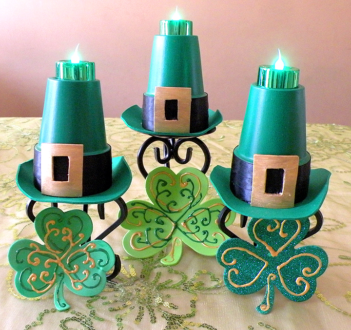 Leprechaun Hat Candle Holders