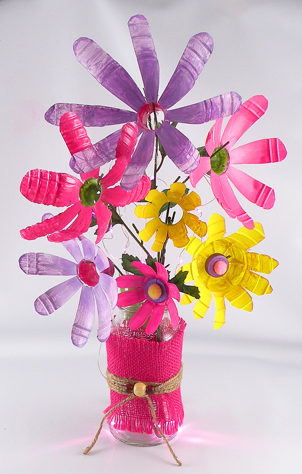 Cup-Holder Flower Recycled Craft }