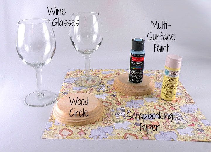 Wine Glass Lamp materials
