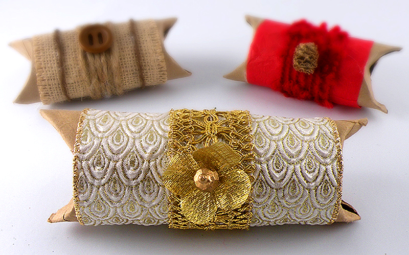 DIY Pillow Boxes Made From Paper Towel Rolls