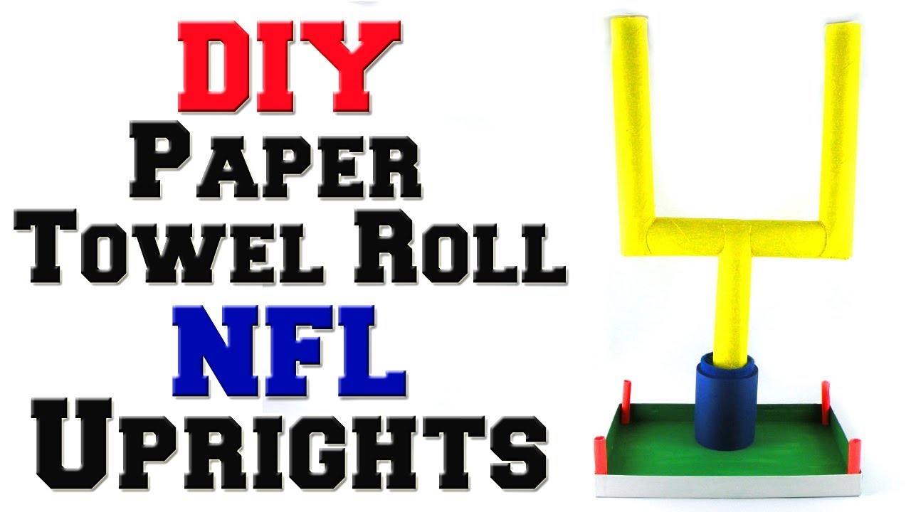 NFL Uprights Decoration made from paper towel rolls