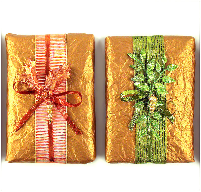 gifts wrapped with tissue paper