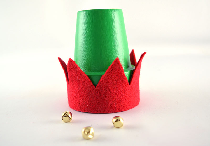 DIY Elf Hat Candle Holder Bells
