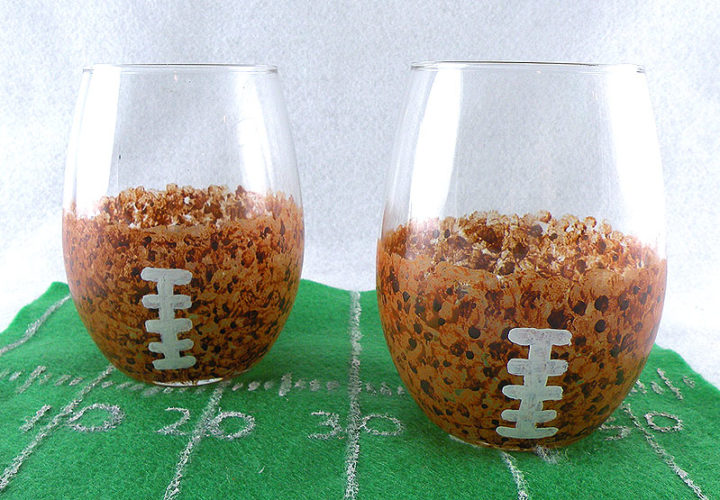DIY Football Party Decorations Football Glasses Gina Tepper