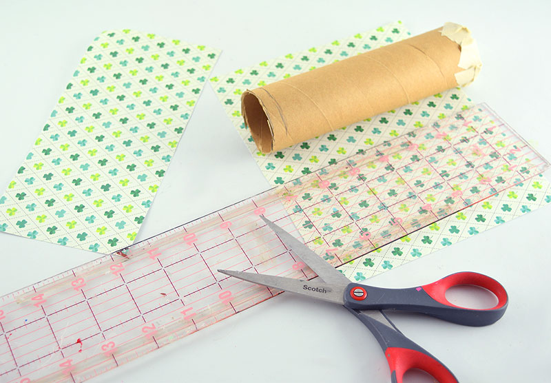 Cover Tube with Scrapbooking Paper