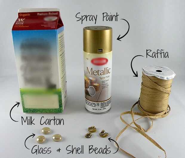 Milk carton vase materials