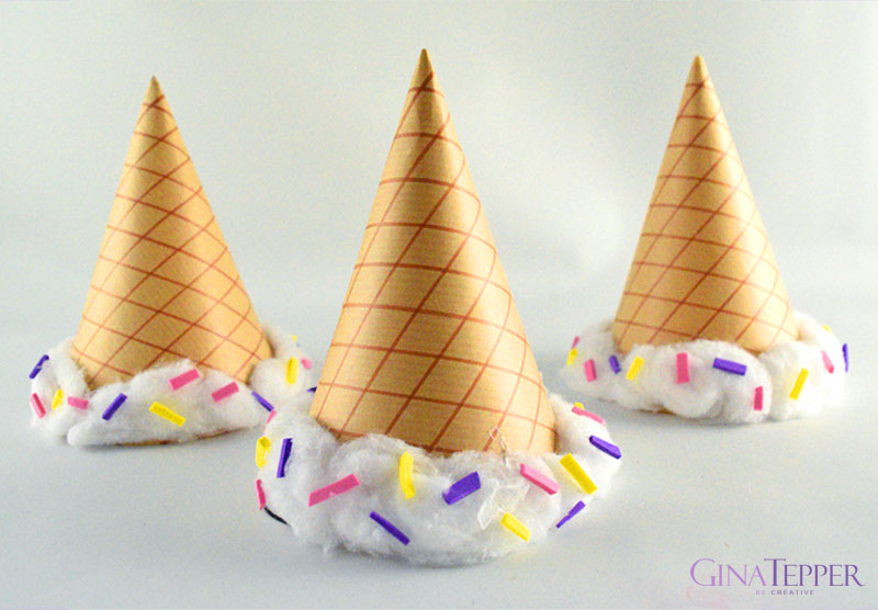Ice Cream Cone Birthday Party Hats 