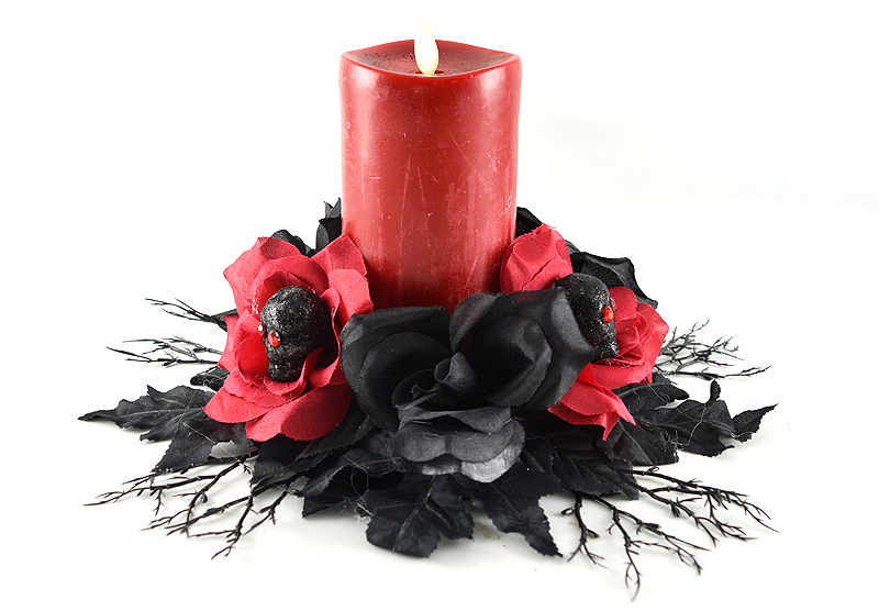 DIY Candle ring centerpiece