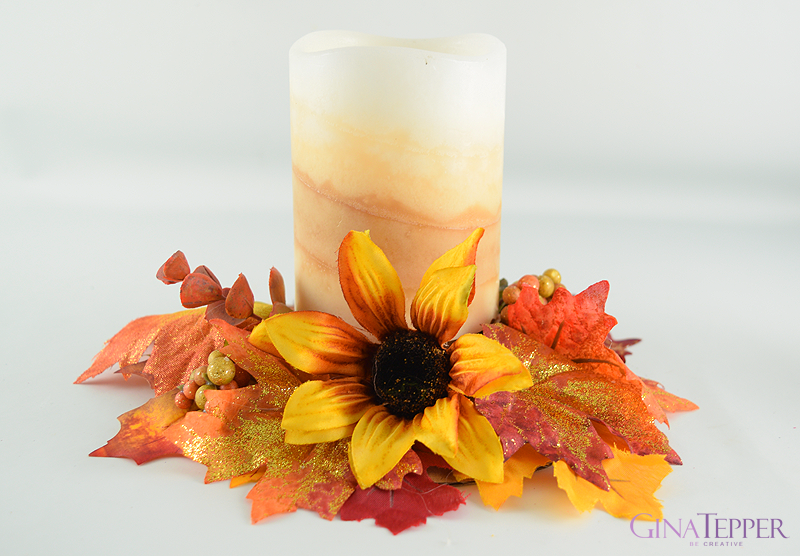 DIY Fall Candle Ring Centerpiece