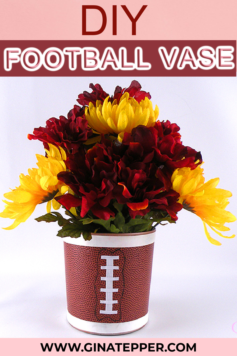 Football Vase Flower Arrangement