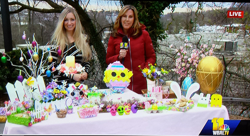 Easter and Spring decorations TV Segment at WBAL