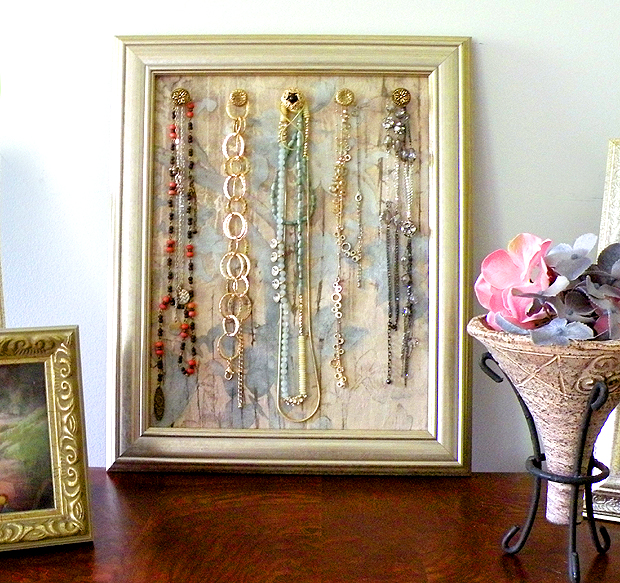 Necklace Holder Frame with Hanging long necklaces