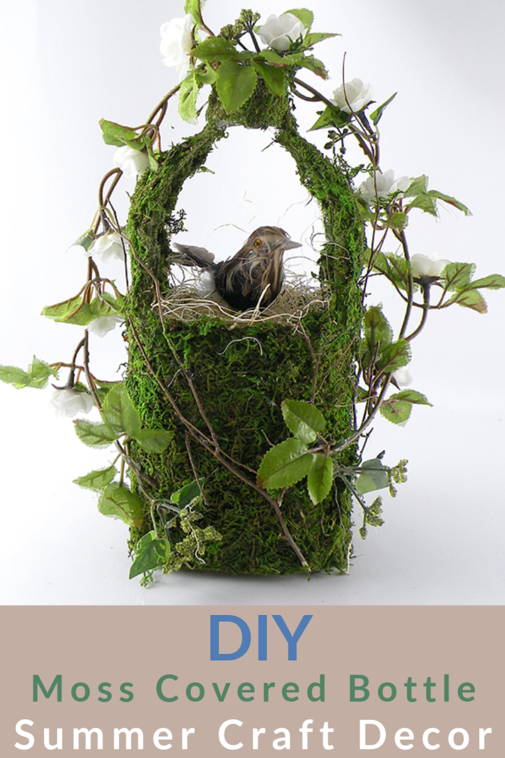 DIY Moss Covered Basket Plastic Bottle Crafts Gina Tepper