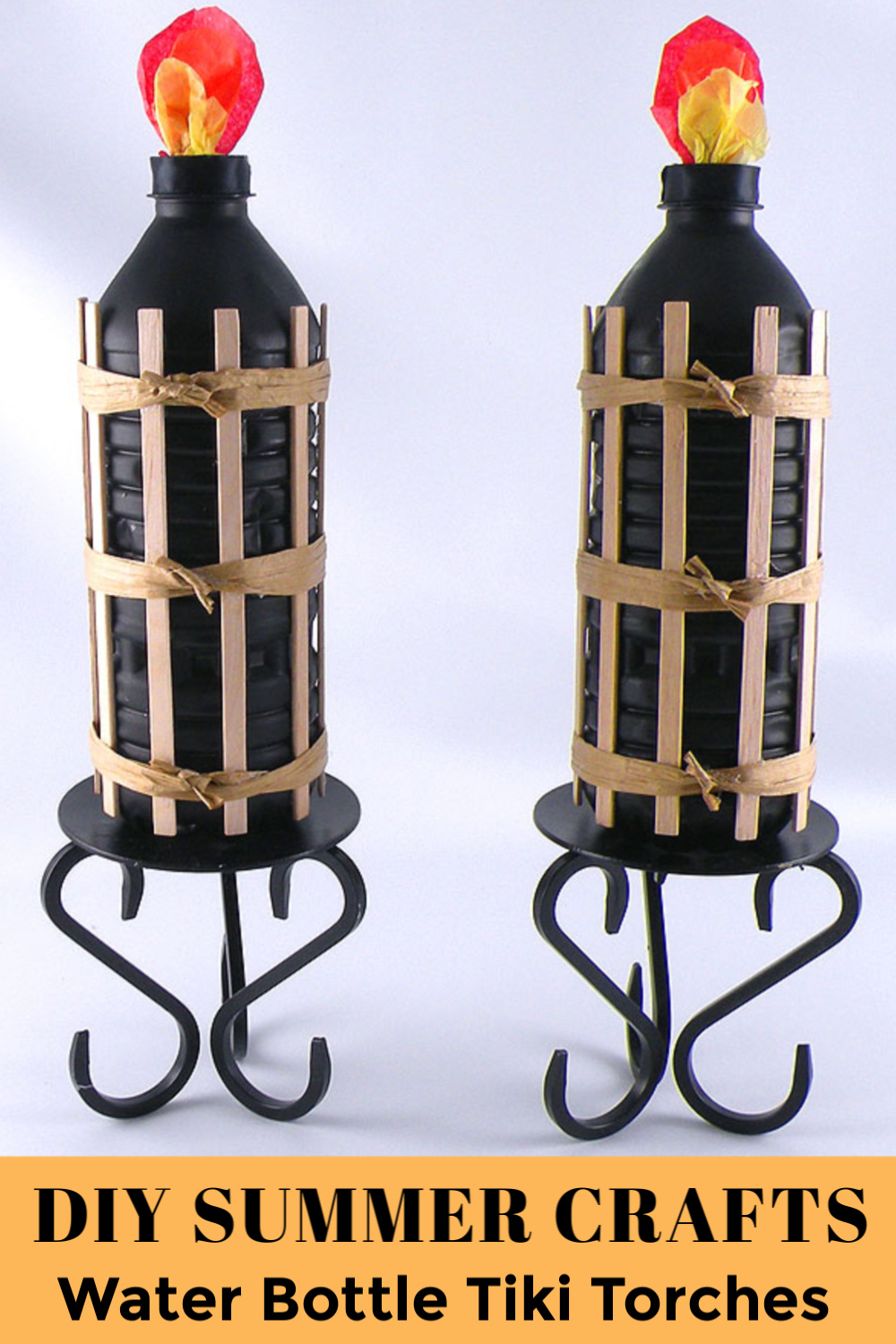 DIY Water Bottle Flameless Tiki Torches (Water Bottle Craft)