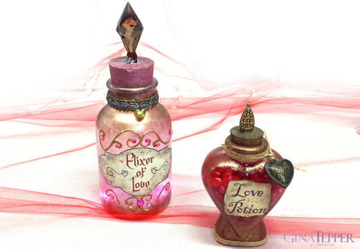 Love Potion and Elixer of Love Decorative Bottles