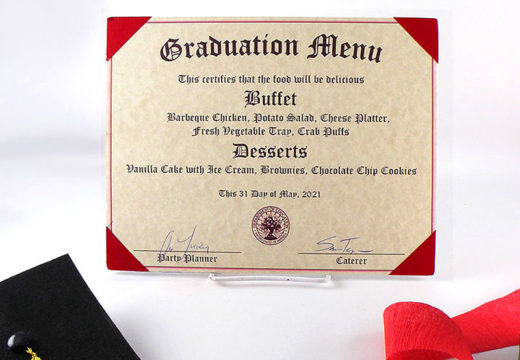 Diploma Menu