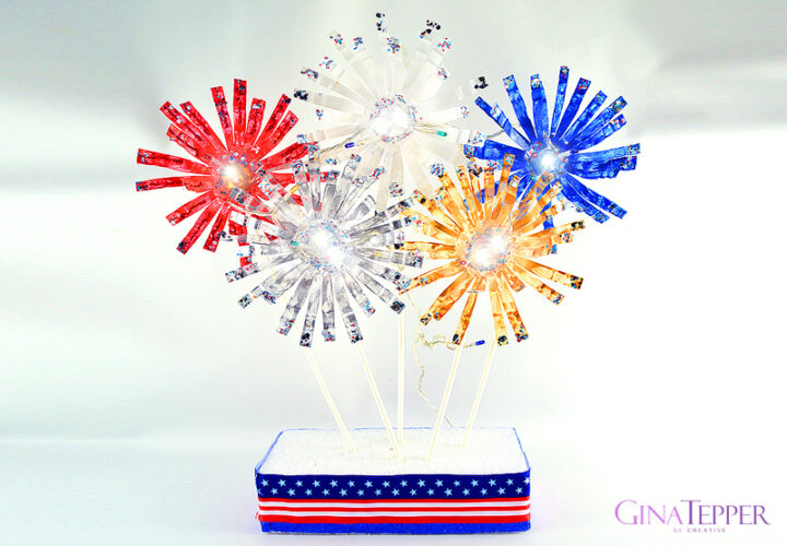 Colorful Fireworks made from Plastic Water Bottles