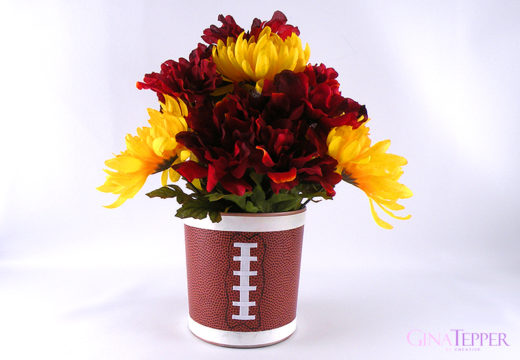 Football Vase Floral Arrangement