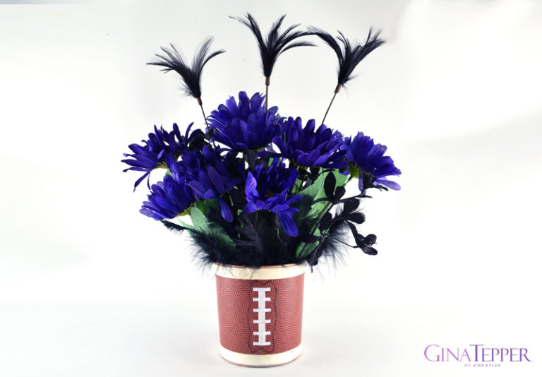 Cheap and Easy DIY Football Vase Centerpiece (Recycled Craft Ideas)