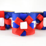 Red, white and blue ribbon napkin rings